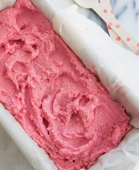 Strawberry Buttermilk Sherbet