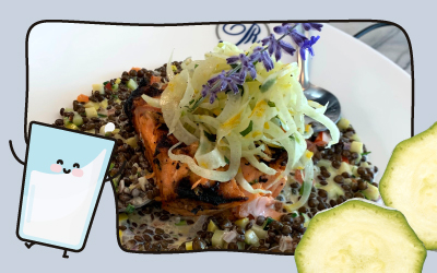Salmon with Mosaic Lentils from Chef Colin Smith