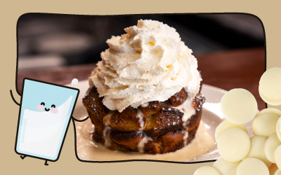 White Chocolate Brioche Bread Pudding